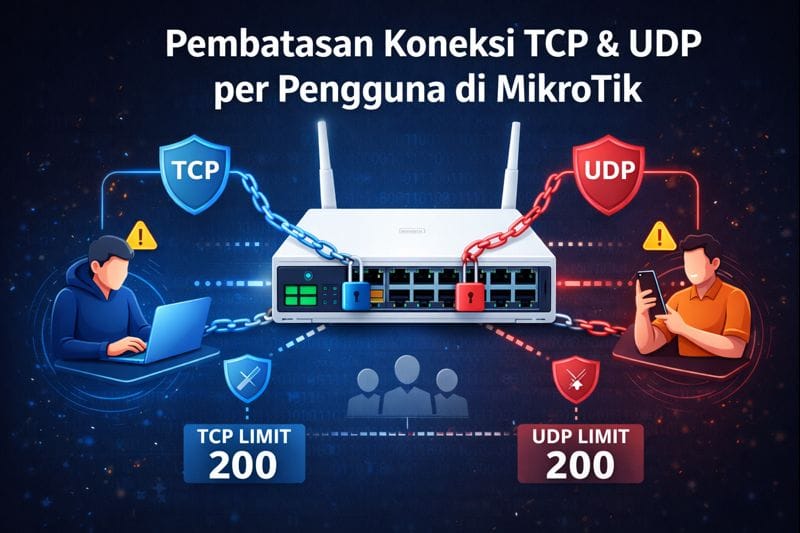 🚧 Pembatasan Koneksi TCP & UDP per Pengguna di MikroTik