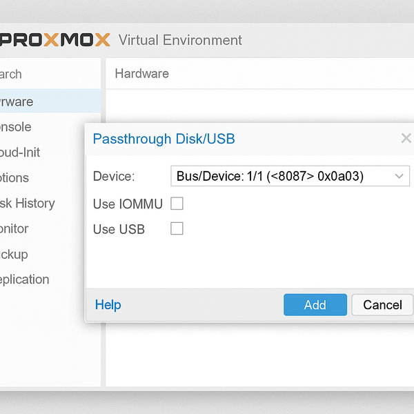 📦 Passthrough Disk & USB di Proxmox: Sebuah Penjelasan Otentik dari Pengalaman Saya